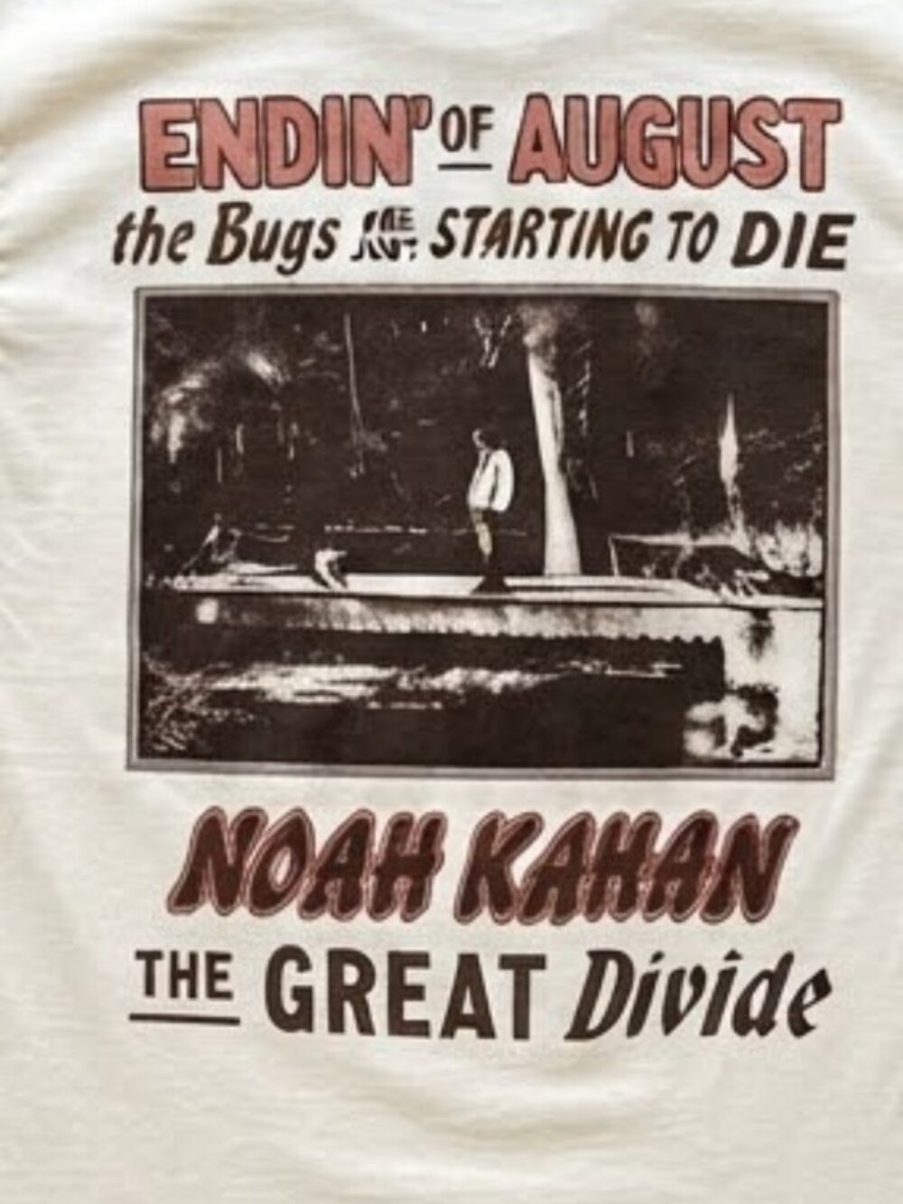 Noah Kahan The Great Divide Tour 2026 Cream T-Shirt S-4XL - Picture 3 of 3